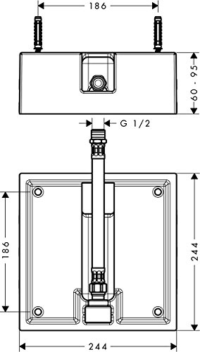 Hansgrohe Unterputz-Körper Raindance 26471180 zur Deckenmontage, 26471180 - 2