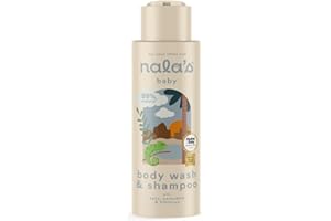 Nala's Baby Original Body Wash & Shampoo | Award-winning | 99% Natural | Dermatologically-tested and Paediatrician-approved | Tear-Free | Nourishing Oat and Shea Butter | Vegan | 400ml | Nalas Baby