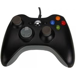 OSTENT Wired USB Controlador Gamepad Joystick Joypad Compatible para Microsoft Xbox 360 Consola Windows PC Ordenador Portátil Computadora Videojuegos Color Negro
