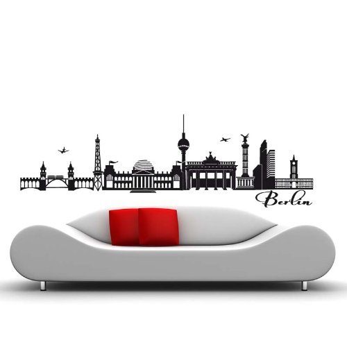 Skyline Berlin - 190 x 60cm - Farbe: Schwarz