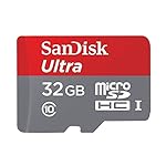 Carte Mémoire microSDHC SanDisk Ultra 32 Go + Adaptateur SD. Vitesse de Lecture Allant jusqu'à 80 Mo/s, UHS-I Classe 10