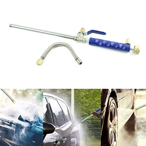 Preisvergleich Produktbild Leyeet Hochdruckreiniger Wasser Spritzpistole Düse Wand Gartenschlauch Sprinkler Auto Reinigungswerkzeug Mit Abnehmbarem Wasserrohr