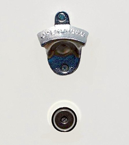 Wand-Flaschenöffner WALLY+NEODYMMAGNET / Wandflaschenöffner / Flaschen-Öffner mit Fang-Magnet, klein / Magnetfalle für ca. 15 Kronkorken - 3