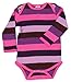 Smafolk Unisex Baby Long Sleeve Bodysuit with Stripes Pink Size 56