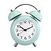Produktbild PiLife 4"Mini Twins Bell No Ticking Wecker, batteriebetriebene analoge Nachttischuhr mit Hintergrundbeleuchtung für Jungen & Mädchen - Marcarons Grün