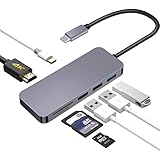 [HDMI 4K Video Adapter]: Überträgt Videos direkt von Ihrem Geräte auf Fernseher, Monitor oder Projektor mit der Auflösung bis zu 4K UHD (3840x2160@30Hz), unterstützt auch 1080p/23.98/24/50/59.94/60HZ, 1080i/50/59,94/60HZ, 720p/50/59,94/60HZ. Vergrößern und den realistischsten Bildschirm wiederherstellen, Audio- und Videoübertragung gleichzeitig, sorgen Sie sich nicht um Verzögerung, Unschärfe und Verzerrung.