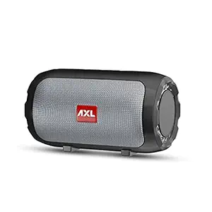 AXL Portable 5W Bluetooth Speaker with FM Antenna, Bluetooth 5.0,Built-in Mic, USB/SD Card/AUX Support & Wireless Connectivity Compatible with Smartphones, Tablets & Laptop (Black)