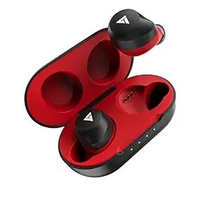 Boult Audio AirBass TrueBuds True Wireless Earbuds with 30 Hours Total Playtime & Deep Bass, Type-C Fast Charging, Touch Controls, IPX7 Fully Waterproof, Noise Isolation and Voice Assistant (Red)