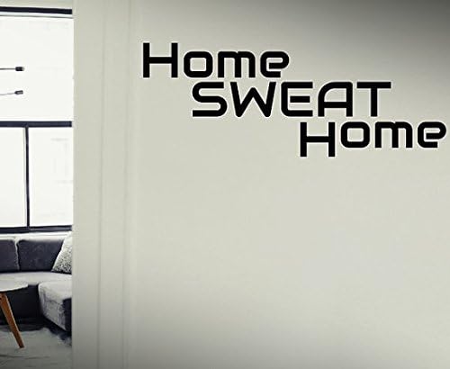 spb87 Home Sweat Home Sweet - Fitness Workout Exercise Hobby Sports Wall stikers, Inspirational quote, motivation decal wall Quote decal Stickers wall art,Family Fun Quote Love Home