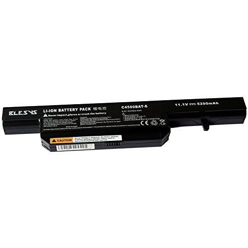 BLESYS – CLEVO C4500BAT-6, B4100M, B5100M, B7110, C4100, C4500, C4500Q, C5100Q, C5105, W150DAQ, W251EQ, SAGER NP2240, NP2252 SAGER, SAGER NP3260, NP3265 SAGER, SAGER NP5125 Serie Ersatz Laptop Akku für C4500BAT-6, 6-87-C450S -4R4, 6-87-C480S-4G41 - 2