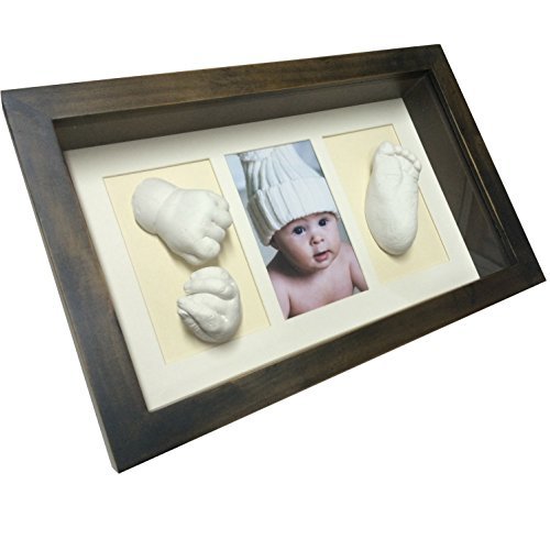 Kit Footprint 3D Baby with Frame -Cream Back