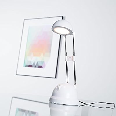 Lightbox Lampe de bureau lED avec bras télescopique 20–44 cm hauteur : 8,3W 600 lm, 2700 k, blanc chaud Enfant blanc