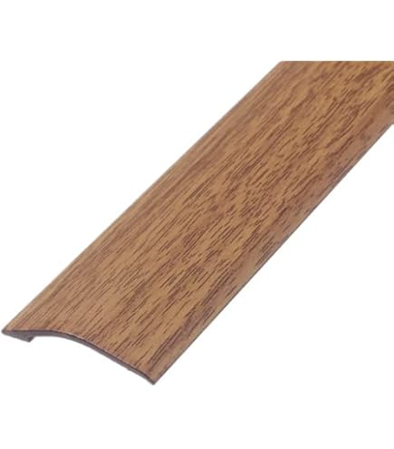 EXtreme Self Adhesive Angle Edge Flooring Strip | 8ft Stick-Down Door Strip For Laminate, Tile, Wood, & Lino Flooring | Sturdy, Waterproof, And Dirt-Resistant Ramp Threshold Bar - American Walnut