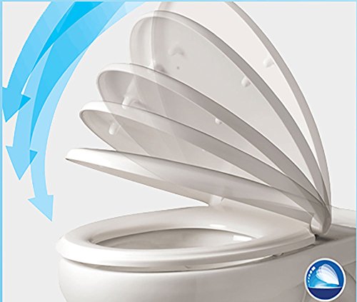 2 in 1 doppelter WC-Sitz m. Absenkautomatik, Kindersitz und klassischer WC-Sitz - 2