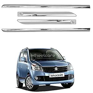 Wheelcore Side Beading/Cladding Chrome Suitable for Maruti Wagon R (2010 to 2013) Type 4 (Set of 4pcs)