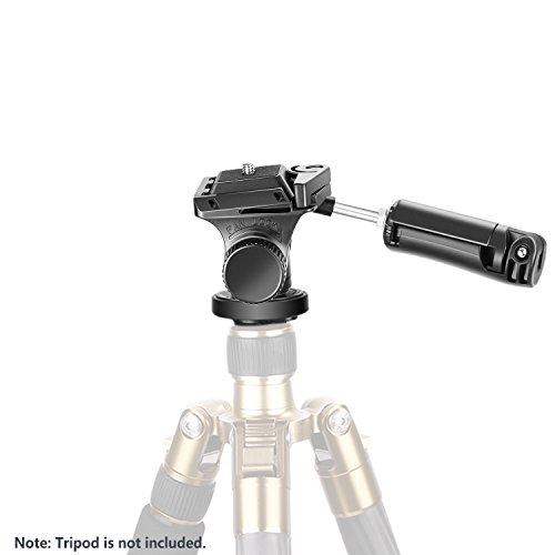 Neewer treppiede testa a sfera con 1/10,2Â cm piastra a innesto rapido con manico 2-in-1Â bar/telefono cellulare della clip per Canon Nikon Sony DSLR fotocamera digitale, videocamera, smartphone Samsung (nero)