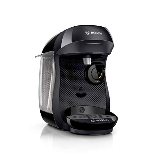 Bosch TAS1002 Tassimo Happy Kapselmaschine (über 70 Getränke, vollautomatisch, geeignet für alle Tassen, einfache Zubereitung, 1.400 Watt) schwarz