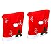 Produktbild 2 Stück Santa Clause Red Hat Stuhl zurück Abdeckungen Schöne Weihnachtsgeschenk Satz für Weihnachtsessen Decor