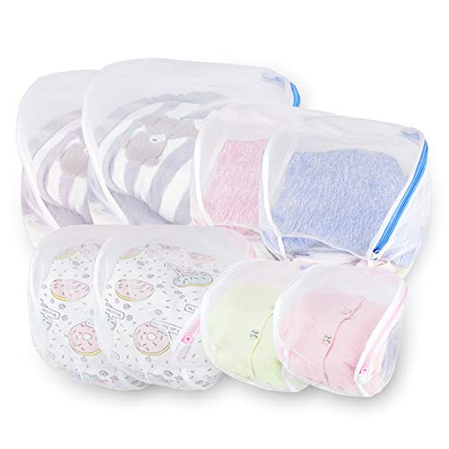 Wäschenetz für Waschmaschine, 8 Stück Wäschebeutel Set mit Reißverschluss, einzig Kugelform Wäschesack, Wäschetasche für BH, Schuhe, Unterwäsche, Socken, Pullover, Kleidung von Zebrum