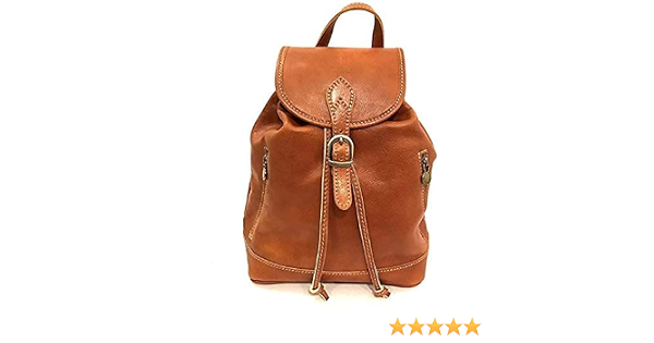 Zaino in Vera Pelle Made in Italy Vintage Borsa Donna Cuoio- Artigiani  Toscani VICTOR LINE SRL : Amazon.it: Scarpe e borse