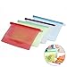 Produktbild OUNONA Wiederverwendbare Silikon-Nahrungsmittelkonservierung-Tasche 4PCS (weiß, rot, grün, blau)