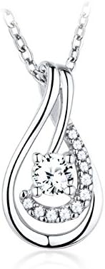 gold lock/925 bone chain silver plated Platinum/Short silver cubic zirconia pendant-A