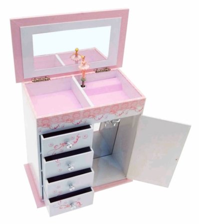 Schmuckschrank Bethany mit Spieluhr für Kinder Schmuckkästchen - 3