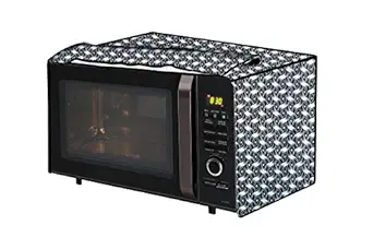 The Furnishing Tree Microwave Oven Cover for Borosil Prima 19 Liter 1300 Watt Convection Oven Toaster Griller (OTG) Interlocked Ropes Pattern Grey