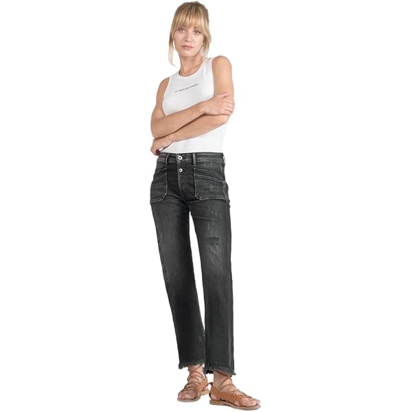 Jean Femme Le Temps Des Cerises - Coupe Boyfriend Décontractée - Taille 200/43 - Bleu Délavé Moyen - Neuf Avec étiquettes