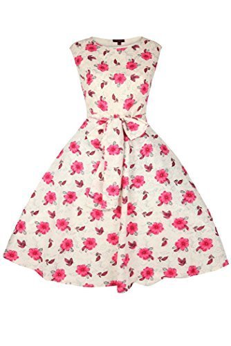 New Ladies Looking Glam Retro Summer Swing 50s Rockabilly Party Dress Size 18