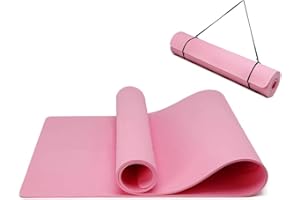 Oak & Tea Yogamatte Rutschfest Fitnessmatte Umweltfreundliche TPE Sportmatte mit Tragegurt Gymnastikmatte für Pilates Yoga Workout 183 x 61 x 0.6 cm