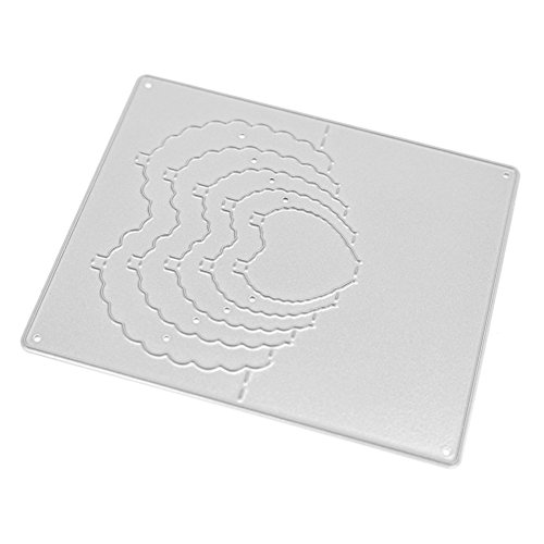 Amazingdeal365 5 PCS Herz Metall Form Schablonen Schneiden DIY Dekor Sammelalbum Karten Buchzeichen Lesezeichen als Geschenk für Freunde Geburtstag Kinder,Kindergarten Hobby Schule Handarbeit Unterricht usw. Ein tolles Geschenk! - 6