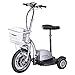 Produktbild Lunex Dreirad E-Scooter Elektro Roller Mobility Scooter 3 Rad Trike Korb Sitz Touristenorte Golfwagen 35 km/h (Silber)