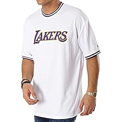 A NEW ERA Era NBA Los Angeles Lakers Tipping Wordmark Camiseta Hombre Blanco XL (X-Large)
