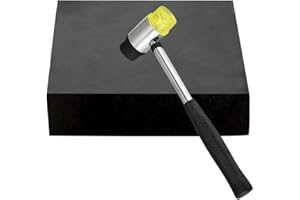 Oudtinz Rubber Bench Block for Jewelers - Stamping Block for Hammering, Shaping, Chasing, Flattening Metals (10CM x 10CM)