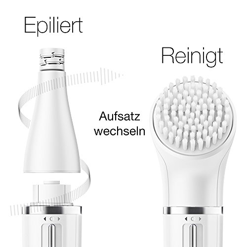 Braun FaceSpa 851V 3-in-1 Gesichtsepilierer/ Epilation-und Reinigungsbürstensystem, zur Haarentfernung, Gesichtsreinigung, Hautvitalisierung - 2