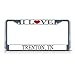 Produktbild Nummernschild Rahmen I LOVE Herz Trenton TN Aluminium Metall Nummernschild Rahmen