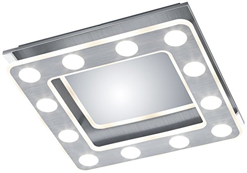 Preisvergleich Produktbild Trio Leuchten LED Deckenleuchte Basel, Chrom, Glas weiß satiniert, dimmbar, 673111206