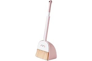 Luwecf Mini Balai avec Pelle à Poussière pour Enfants, Petit Ensemble d'aide au Ménage, Ensemble de Nettoyage en Plastique pour Nettoyage Domestique et Faire, Lapin