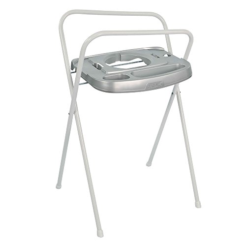 Bébé-Jou Click - Soporte bañera de 103 cm con toallero, color plata
