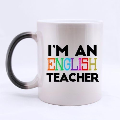 I'm An English Teacher Style 2/ Gifts/Mugs for English Teacher- Funny Magic Morphing Mug 11oz Coffee Mugs or Tea Cup Cool Birthday/christmas Gifts for Men,women,him,boys and Girls