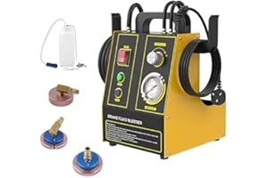 AUTOOL AST605 Spurgo Freni per Auto 220 V, scambiatore Olio Freni per Auto con monitoraggio della Pressione/Pressione Regolabile (8,7~43,5 psi) per Tutti i Veicoli