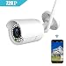 Produktbild IP Kamera 720P HUAYUU Überwachungskamera für Außen Wasserdicht WLAN Kamera für Außen/IP überwachungskamera/WiFi für Outdoor/Indoor,Bewegungserkennung, Unterstützung FTPBis zu 128GB SD Karte-Weiß