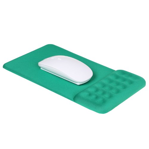 HIMRY Handgelenkauflage Mouse pad mit Gel Handgelenkunterlage Mouse pad mit Gel, Gel Mauspad, Textil, Grün, KXC5101 green - 5