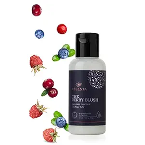 KELESTA The Berry Blush Sulfate free Shampoo for Hair fall Control with hair thickening - Natural & Herbal Hair softer and Shinier - sulphate and paraben free shampoo - 50ml