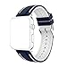 Price comparison product image For Apple Watch Strap 38mm AISPORTS iWatch Straps 38mm Soft Silicone Sport Replacement Strap with Stainless Steel Buckle Clasp Wrist Band for 38mm Apple Watch Series 3/2/1 Sport Edition - Blue/White