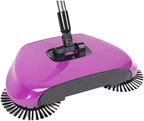 360 Degree Rotating Household Automatic Hand Push Sweeper Broom, Multi-Functional Profession Vacuum Cleaner Sweeping Robot without Electricity , 3 in 1 Dustpan and Trash Bin Floor Cleaning System for home use
