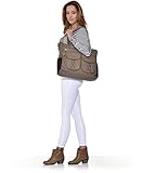PHIL+SOPHIE, Cntmp, Damen XL Leder Wickeltaschen, Diaper Bags, Babytaschen, Buggy-Taschen, Leder, Camel, Senfgelb, Mustard, 40x35x11cm (B x H x T) - 8