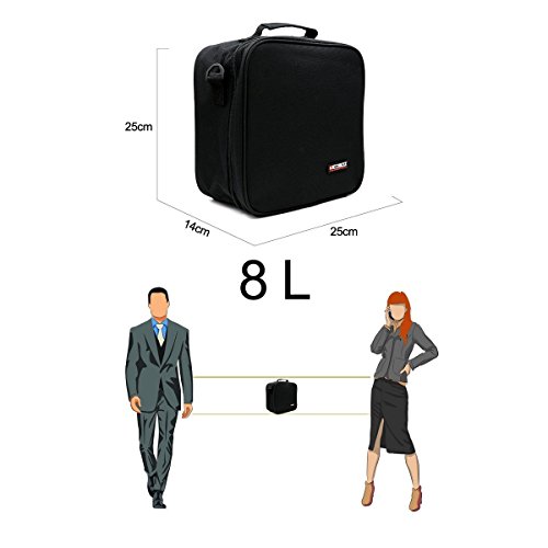 KOSOX Oxford Insulated Lunch Tasche/ Kühltasche / Picknick/ mit Schulterriemen(Schwarz) - 6