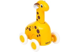 BRIO 30229 Push & Go Giraffe - Söt push- och körleksak i klassisk BRIO-look - Rekommenderas från 12 månader